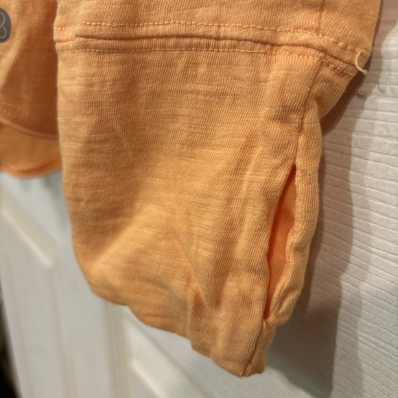 NWT Zella Shirt Womens Lg Long Sleeve Thumb Holes Orange Athletic Gym Light Wt - Picture 3 of 9